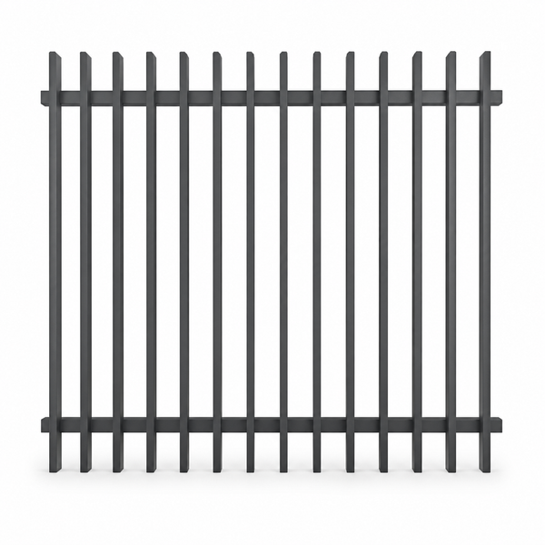 Aluminium Blade Fence Panel 1800mm (H) x 1632mm (W) INC CAPS