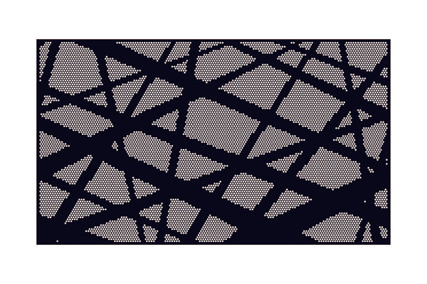 Perforated Cross design Pool Panel 2 Meter KIT Black