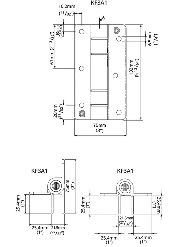 D&D Kwikfit Wall or Post Mounted Hinges