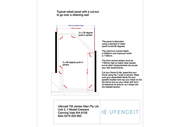 Perforated Pool Panel 2 Meter KIT