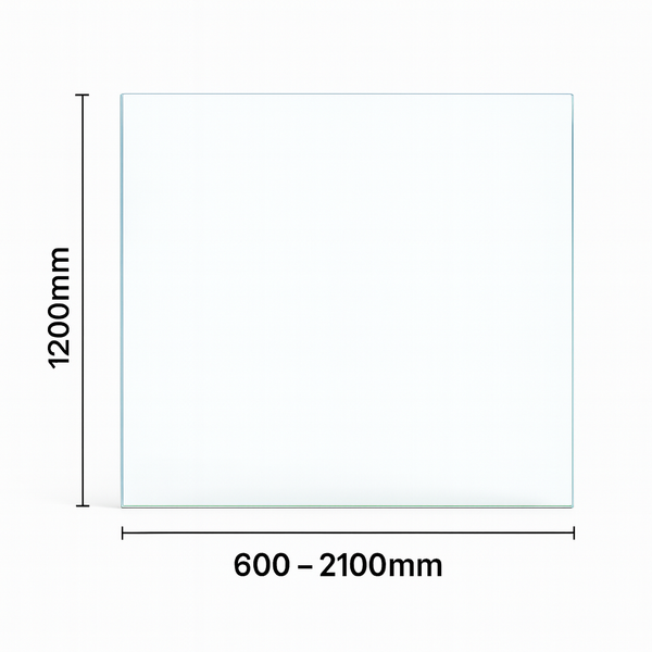 Clear Toughened Glass Pool Fence Panel 12mm (T) x 1200mm (H)