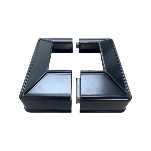 Aluminium Raised Two Piece Base Plate Post Cover 50x50 Dia Satin Black