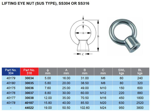 G316 Eye Nut