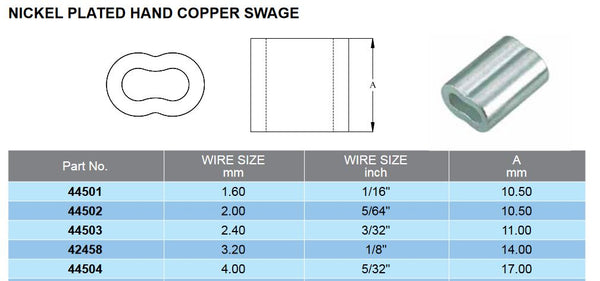 Nickel Plated Hand Copper Swage
