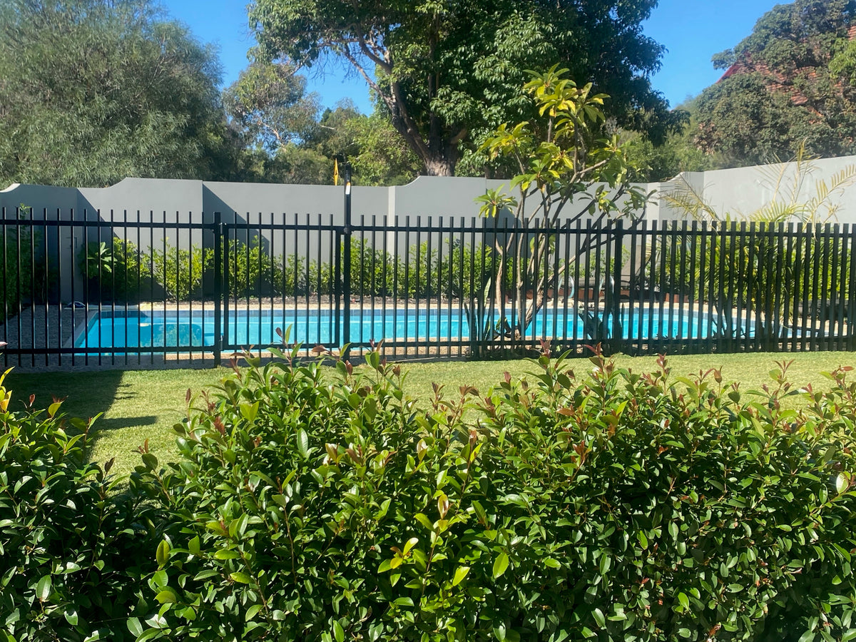 Aluminium Blade Raked Pool Fence Panel UFENCEIT