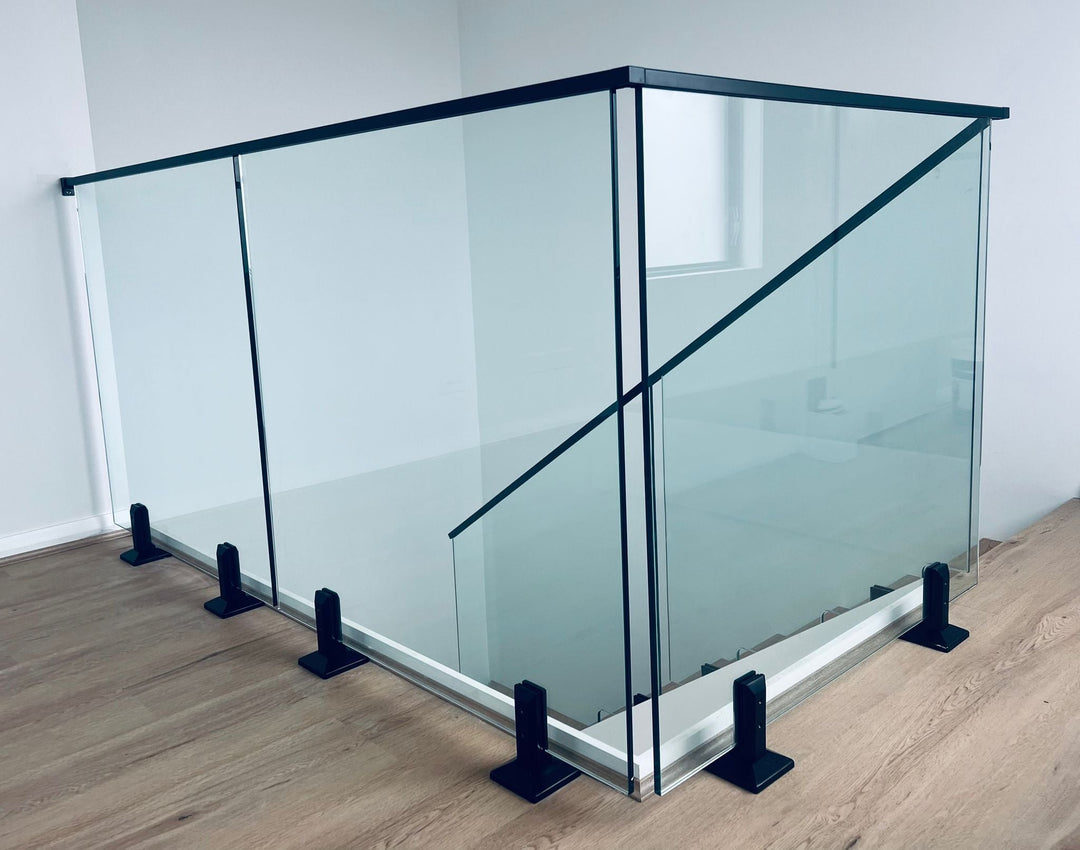Glass Balustrade Spigot Mounted C/W Top Mounted Handrail