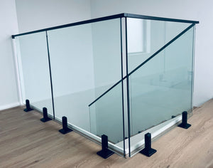 Glass Balustrade Spigot Mounted C/W Top Mounted Handrail