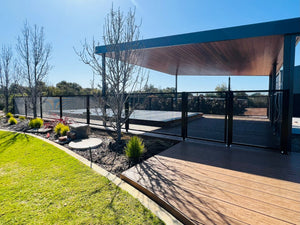 Pool Mesh Perforated Pool Fence and Blade combo 
