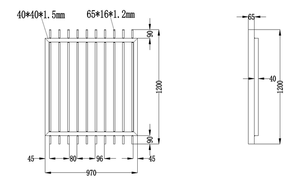 Aluminium Blade Gate Pool Fence Panel 1200MM (H) x 920 (W)