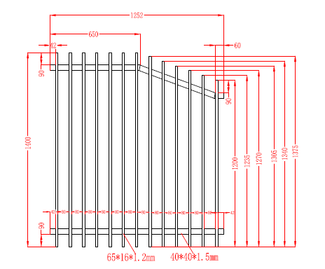 Aluminium Blade Raked Pool Fence Panel – UFENCEIT