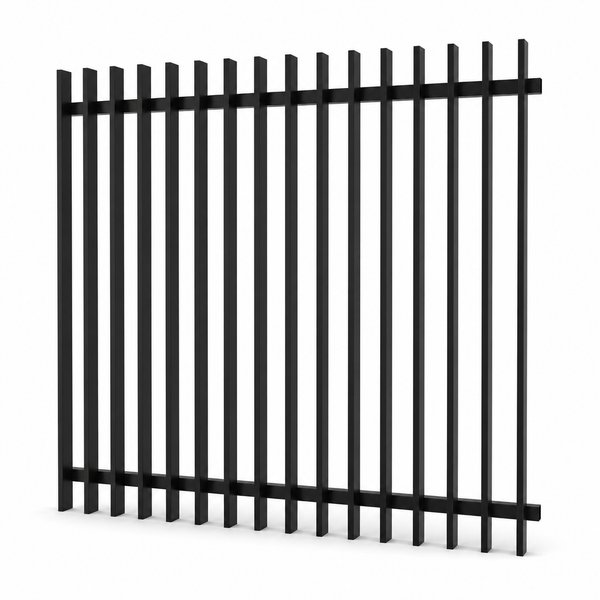 Aluminium Blade Fence Panel 1800mm (H) x 1632mm (W) INC CAPS