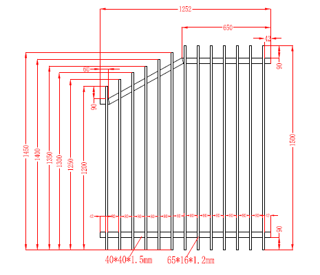 Aluminium Blade Raked Pool Fence Panel