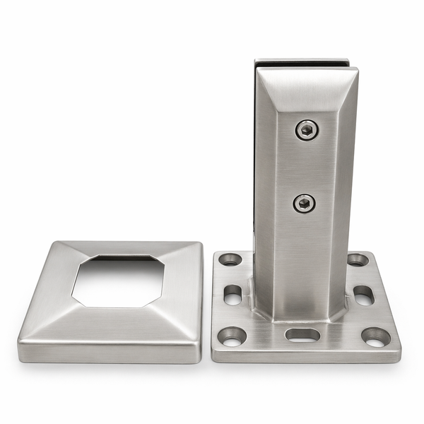 Square Base Mount Spigot 50x160 G2205 (Adjustable) C/W Raised Cover