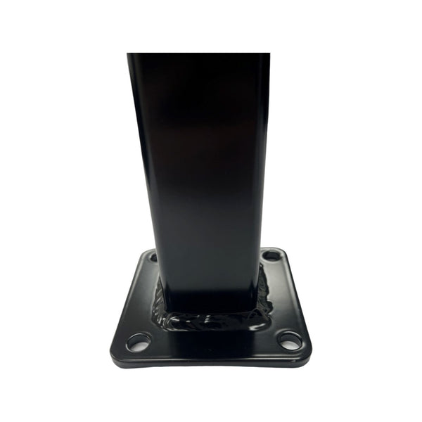 Aluminium Post With Base & Cap 65x65mm Dia Satin Black