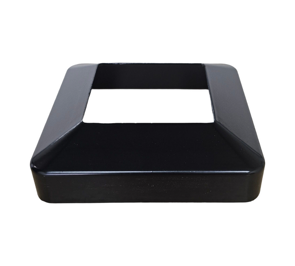 Aluminium Raised Base Plate Post Cover 65x65 Dia Satin Black