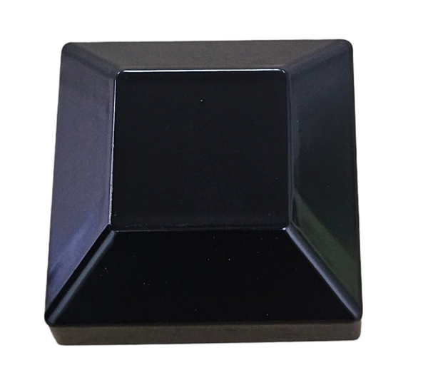 Aluminium Post With Base & Cap 65x65mm Dia Satin Black