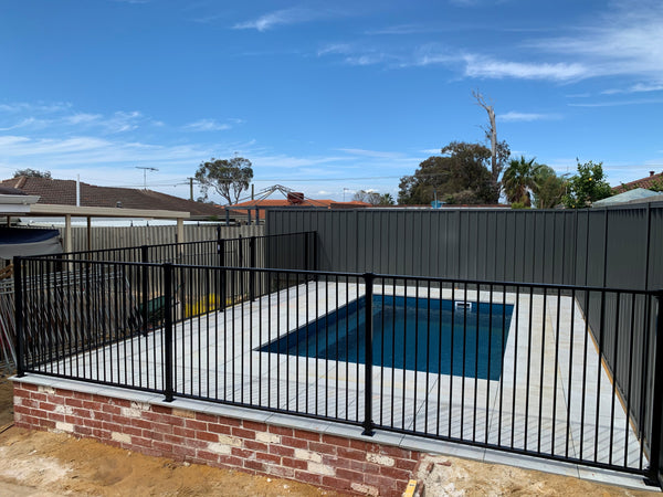 Aluminium Pool Fence Panel 1200mm (H) Satin Black