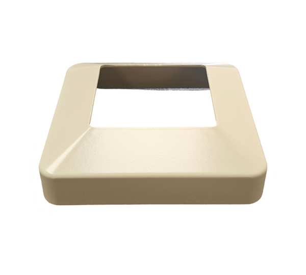 Aluminium Raised Base Plate Post Cover 65x65 Dia Classic Cream