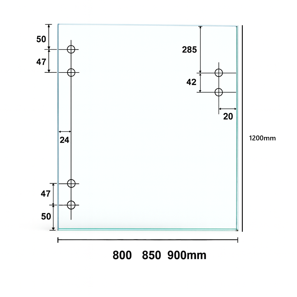 Clear Toughened Pool Gate 12mm (T) x 1200mm (H) – UFENCEIT