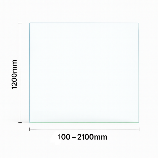 Clear Toughened Glass Pool Fence Panel 12mm (T) x 1200mm (H)