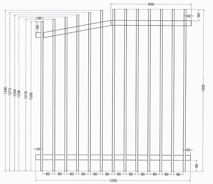 Aluminium Blade Raked Pool Fence Panel – UFENCEIT