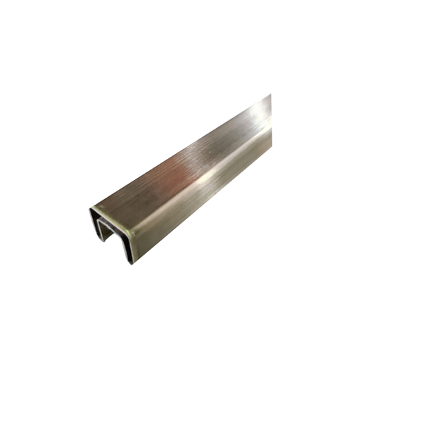 Rectangle (Top Mount) Slotted Handrail G316 Stainless Steel