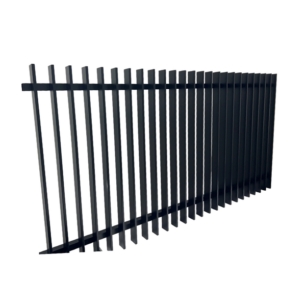 Aluminium Blade Raked Pool Fence Panel