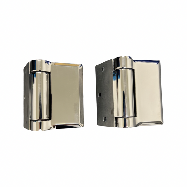 Premium Wall/Post to Glass Spring Hinges G2205 Stainless Steel