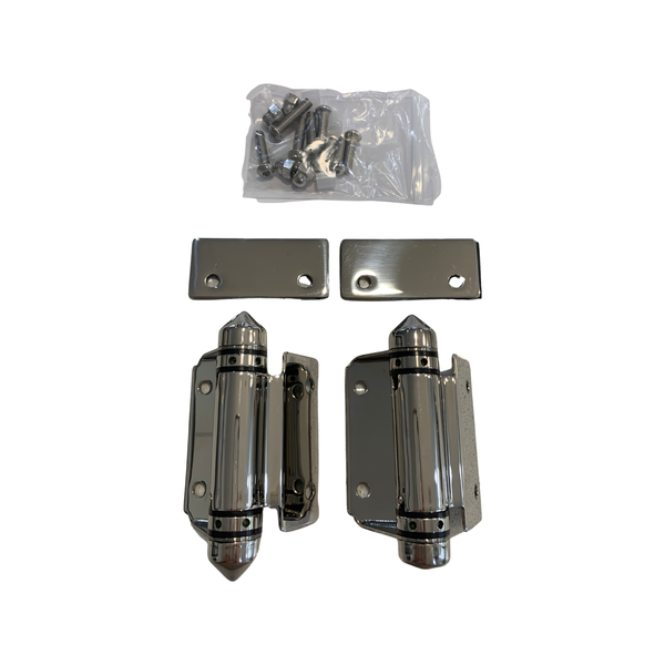 Wall/Post to Glass Spring Hinges G316 Stainless Steel
