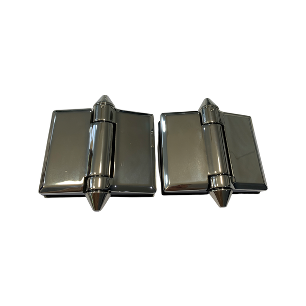 Premium Glass to Glass Spring Hinges G2205 Stainless Steel