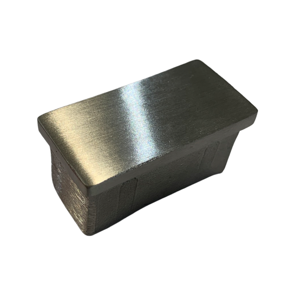 50x25mm Rectangle Slotted End Cap G316 Stainless Steel
