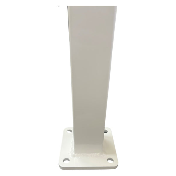 Aluminium Post With Base & Cap 50x50mm Dia White